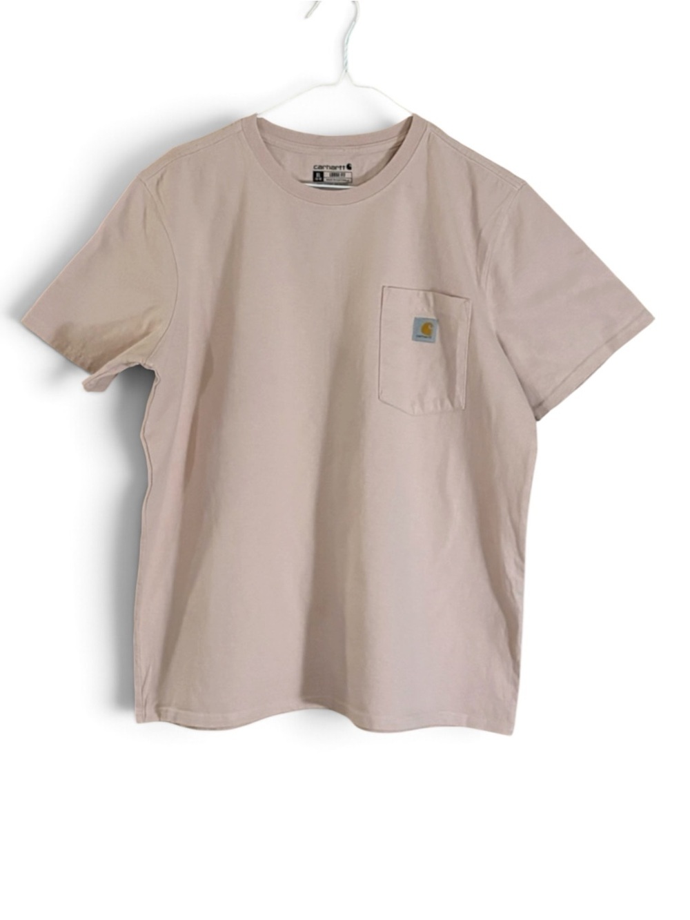 Carhartt Light Peach Crewneck Loose Fit Pocket Tee